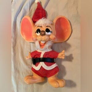 Vintage Santa Mouse Bank